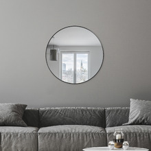 Linda Round Stainless Steel Wall Mirror